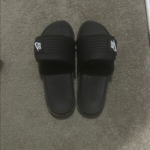 Nike Black Slide Sandals with Logo